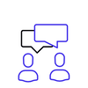 People chatting with each other.